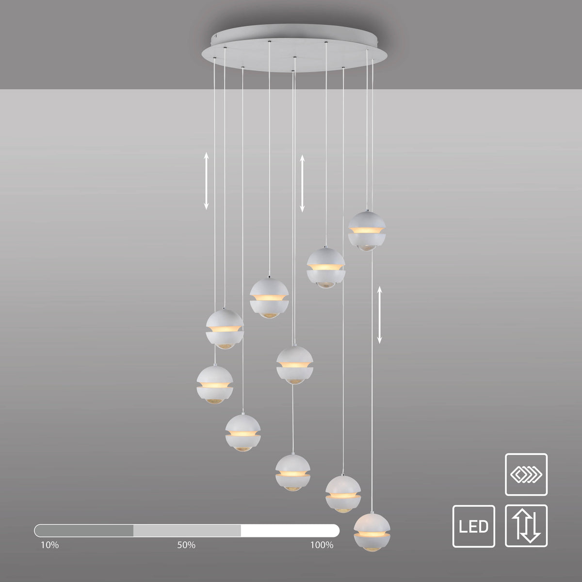 LINI, Pendelleuchte, 550x550x2200x550