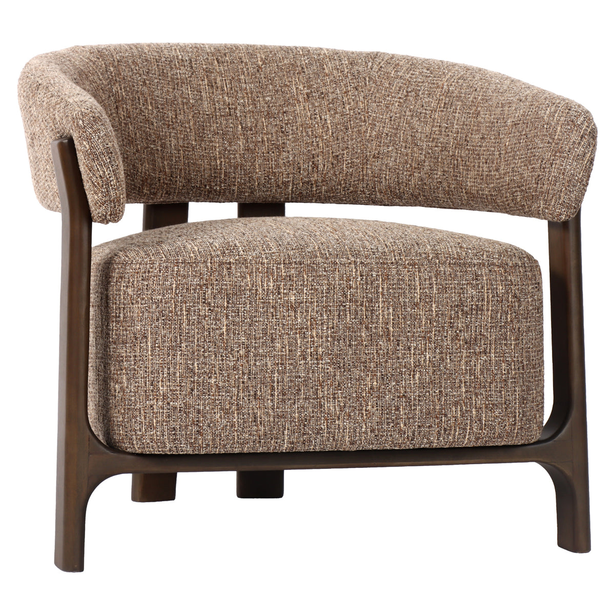 Lounge Stuhl Dalara brown tweed