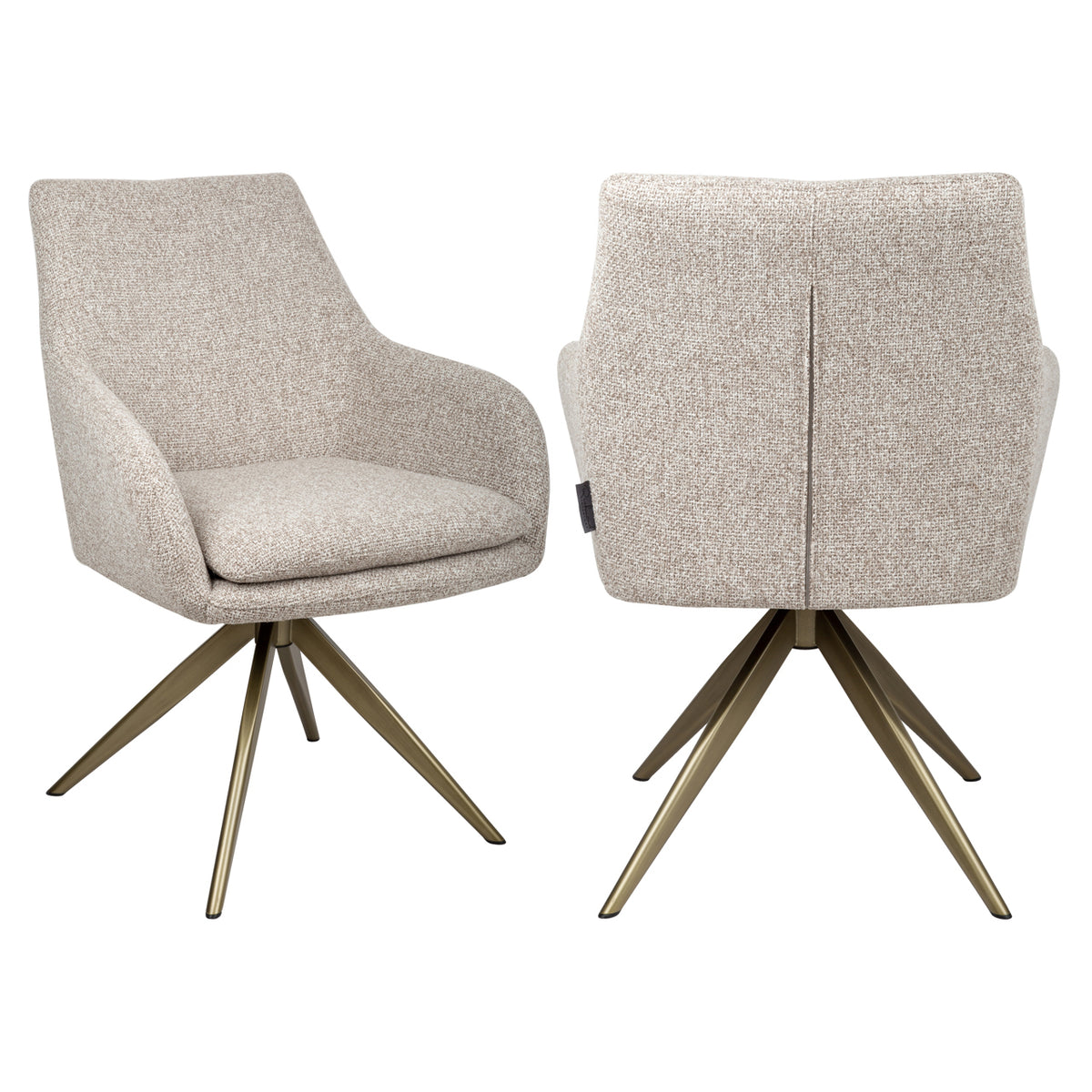 Esszimmerstuhl Lisonne cayenne brown swivel fire retardant