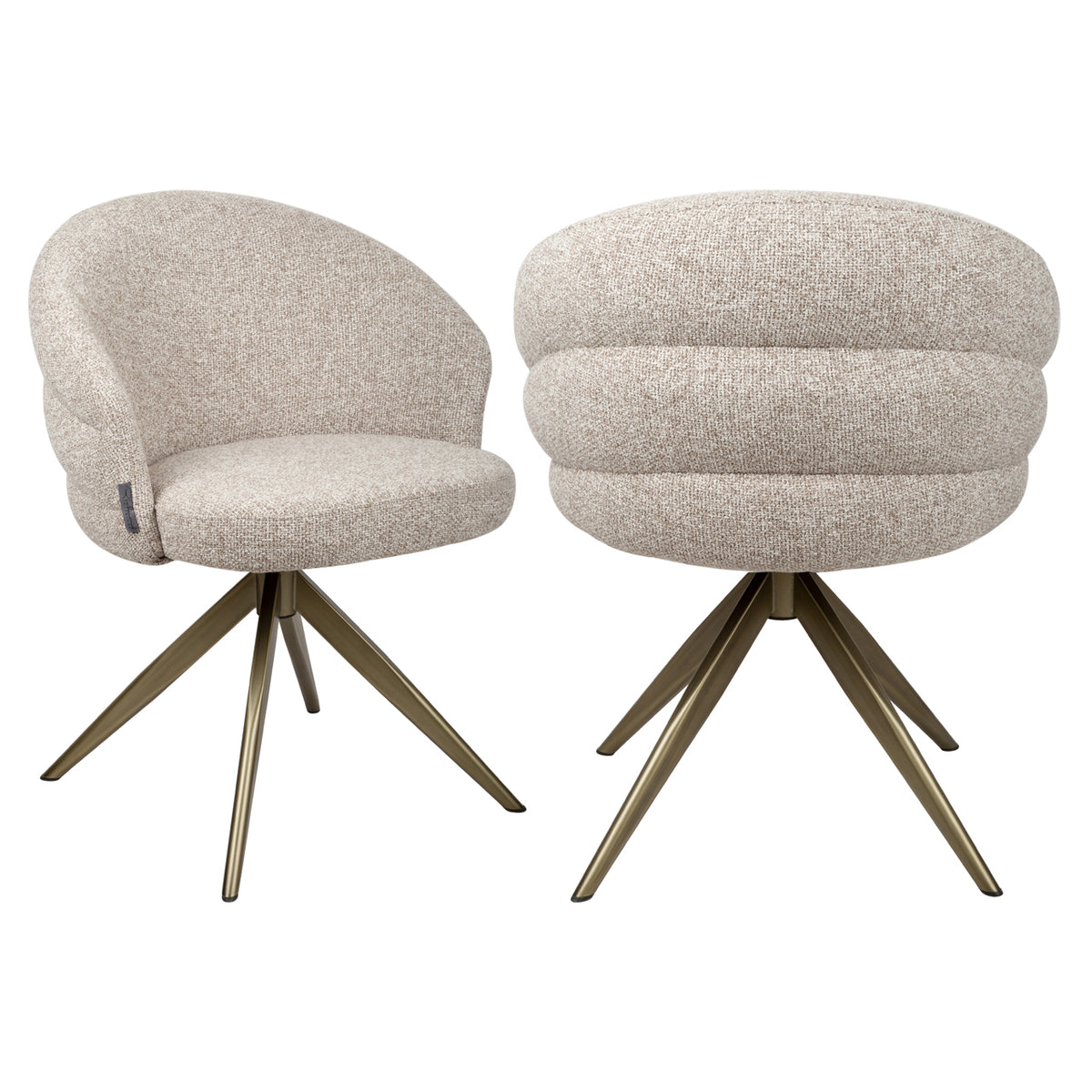 Esszimmerstuhl Zendaya cayenne brown swivel fire retardant