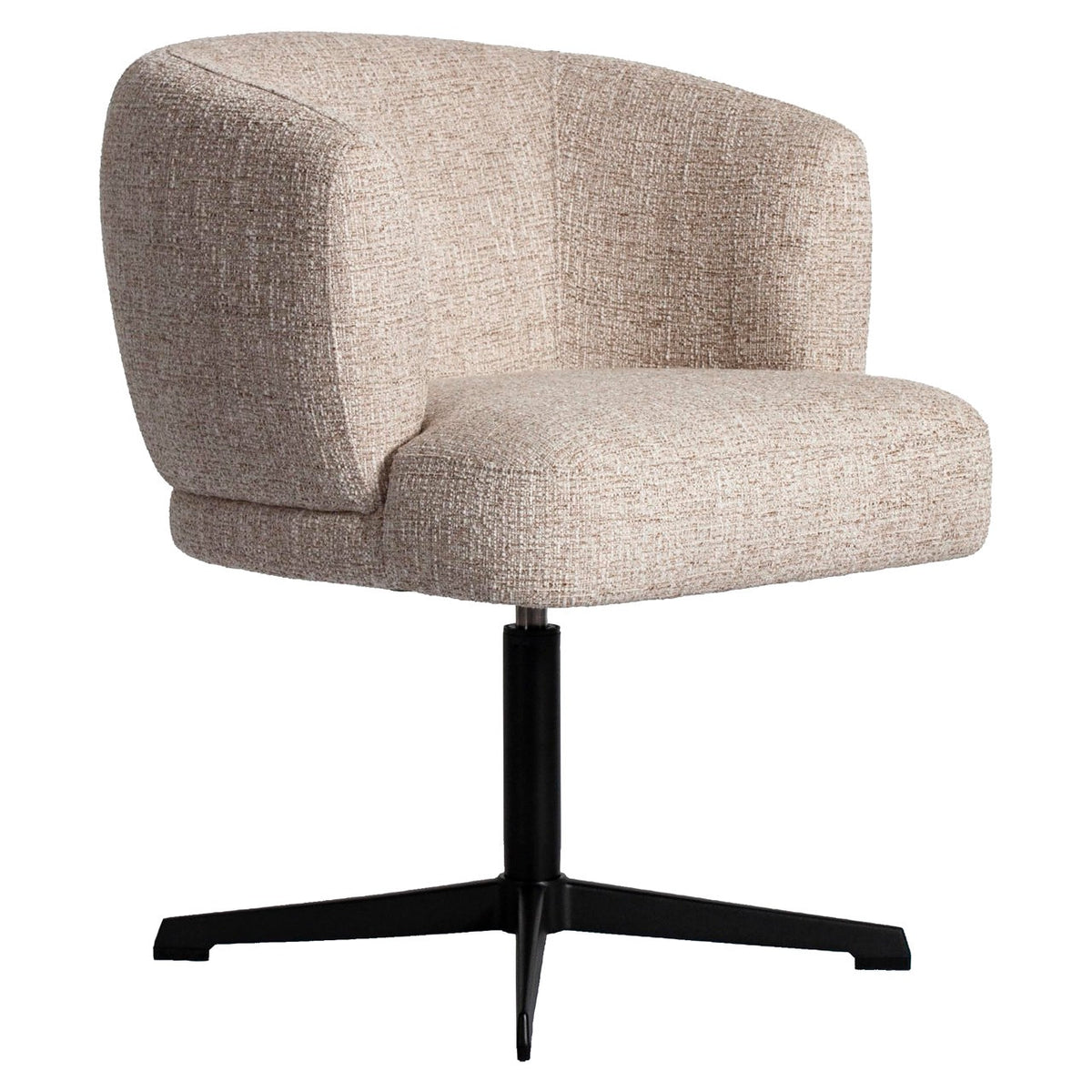 Esszimmerstuhl Dinan cream tweed fire retardant - swivel