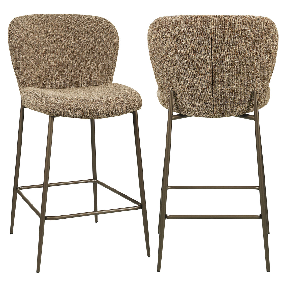 Thekenstuhl Odarby brown tweed fire retardant