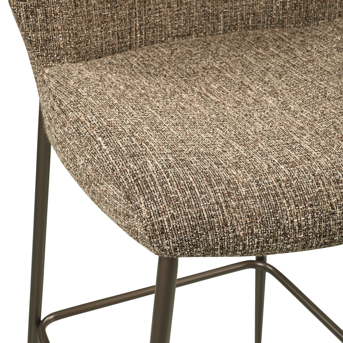 Thekenstuhl Odarby brown tweed fire retardant