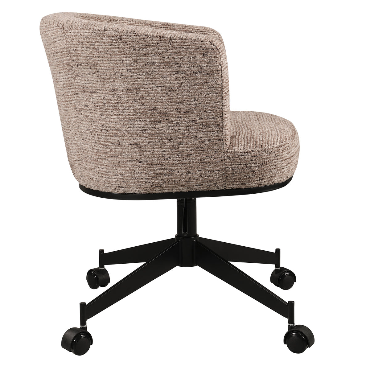 Esszimmerstuhl Rochenne mocca linear swivel on wheels