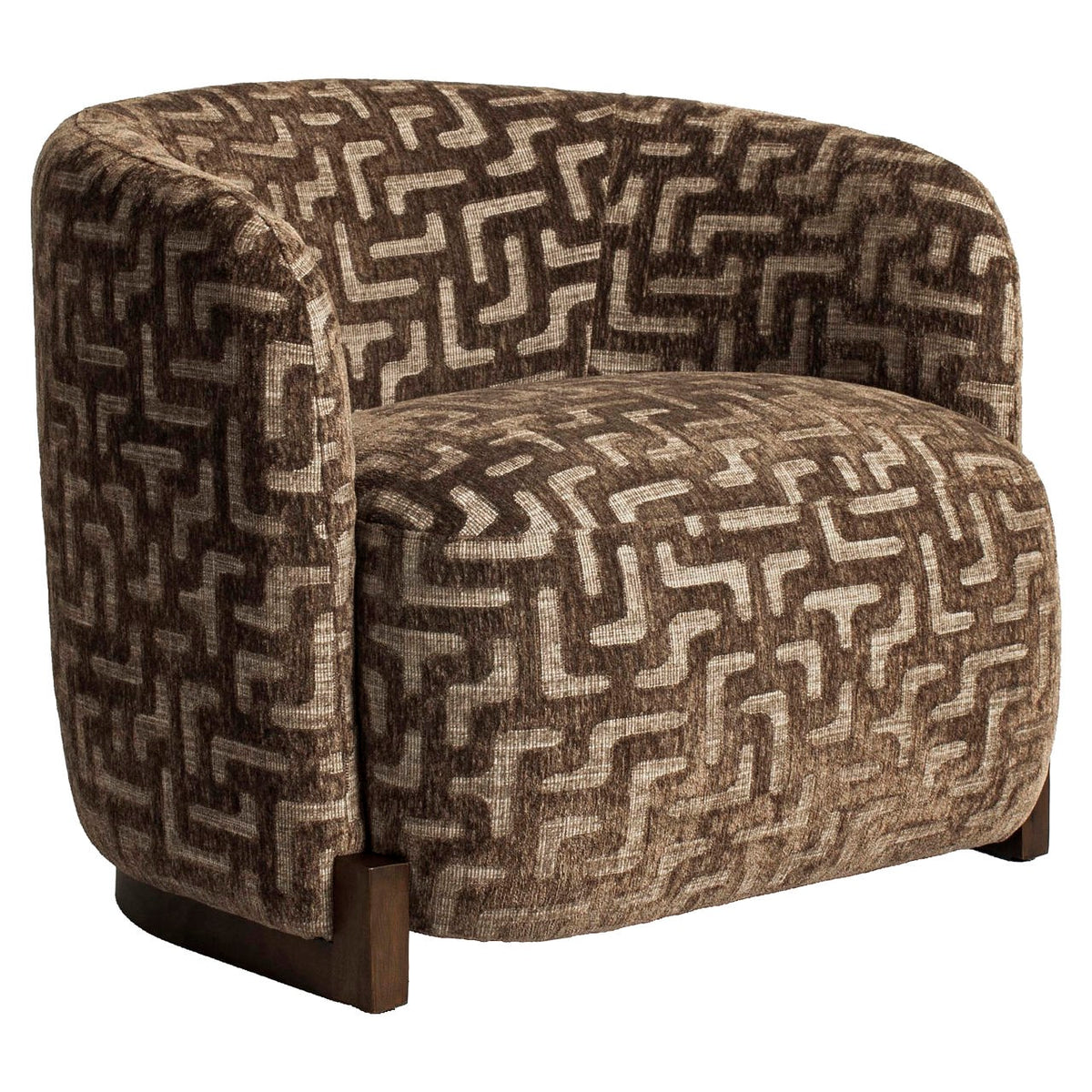 Lounge Stuhl Hannah brown labyrinth fire retardant