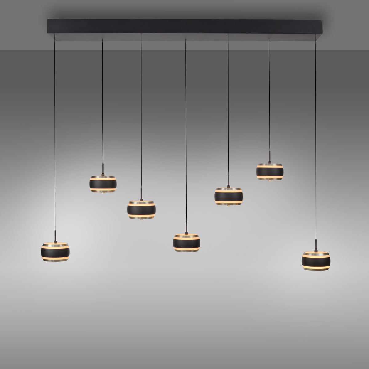 PURE Falling Rings, Pendelleuchte, 1320x220x2000