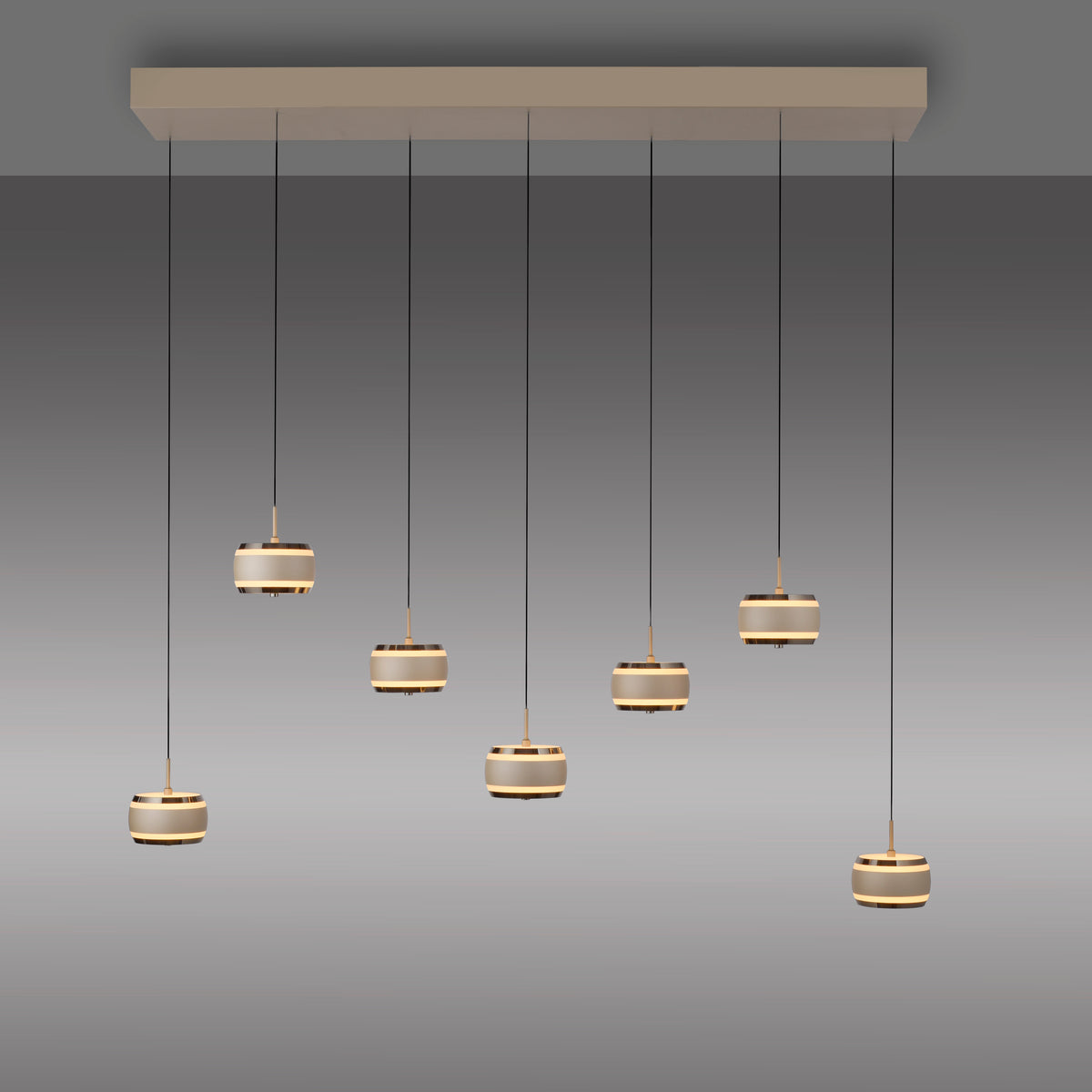 PURE Falling Rings, Pendelleuchte, 1320x220x2000