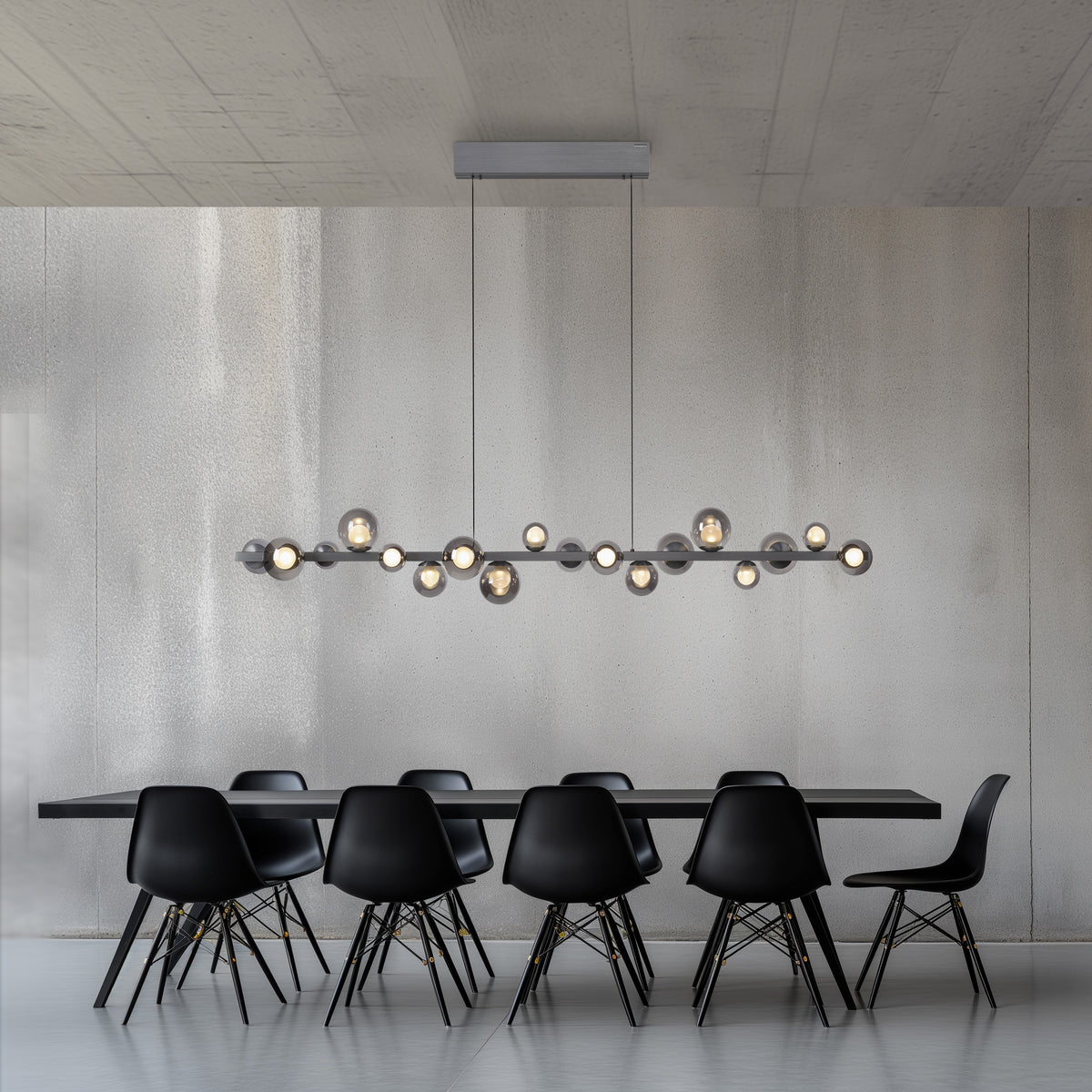 PURE E-Popup, Pendelleuchte, 1800x295x2400