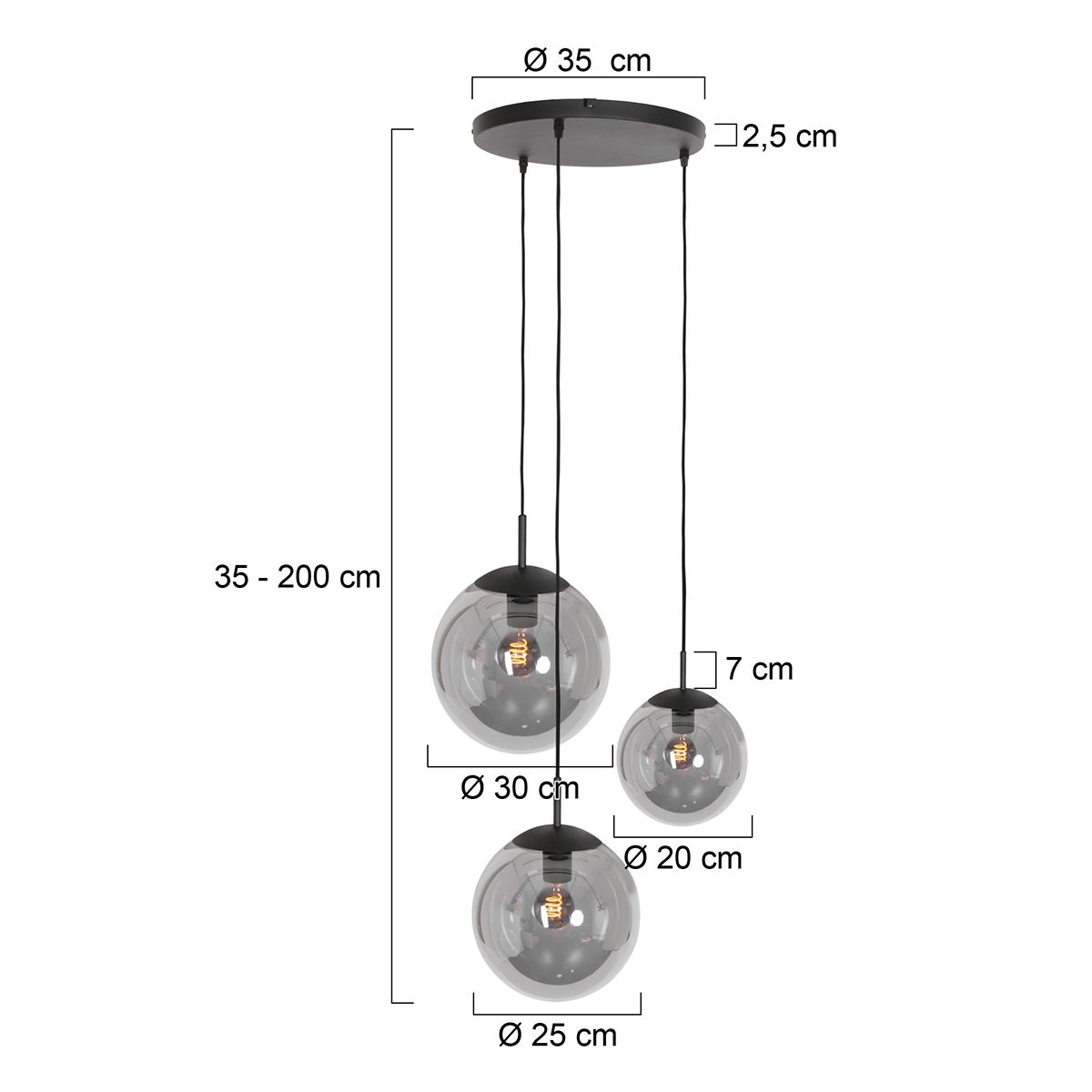 Pendelleuchte - Balloon 3er