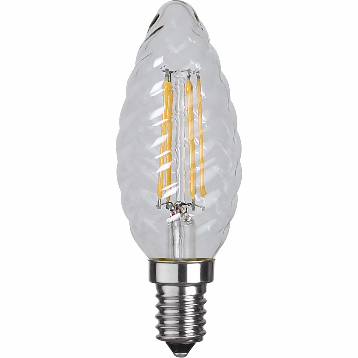 LED Kerze geriffelt 4,2W (≈37W) 2700K dimmbar Ø3,5cm