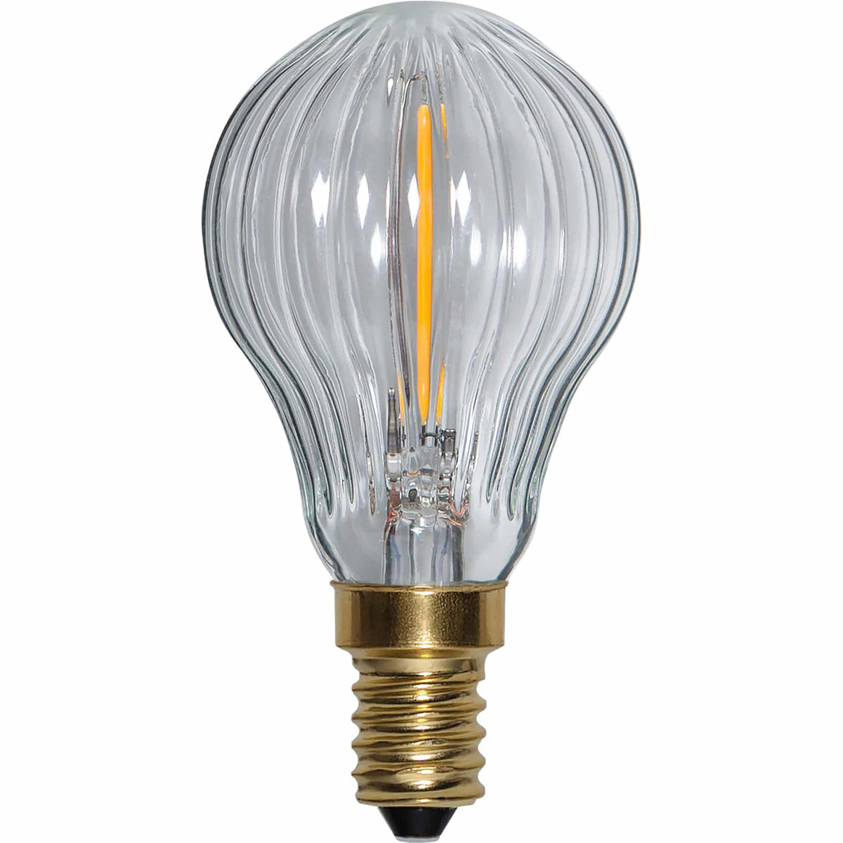 Leuchtmittel - Tropfen geriffelt 0,8W 2200K dimmbar Ø4,5cm