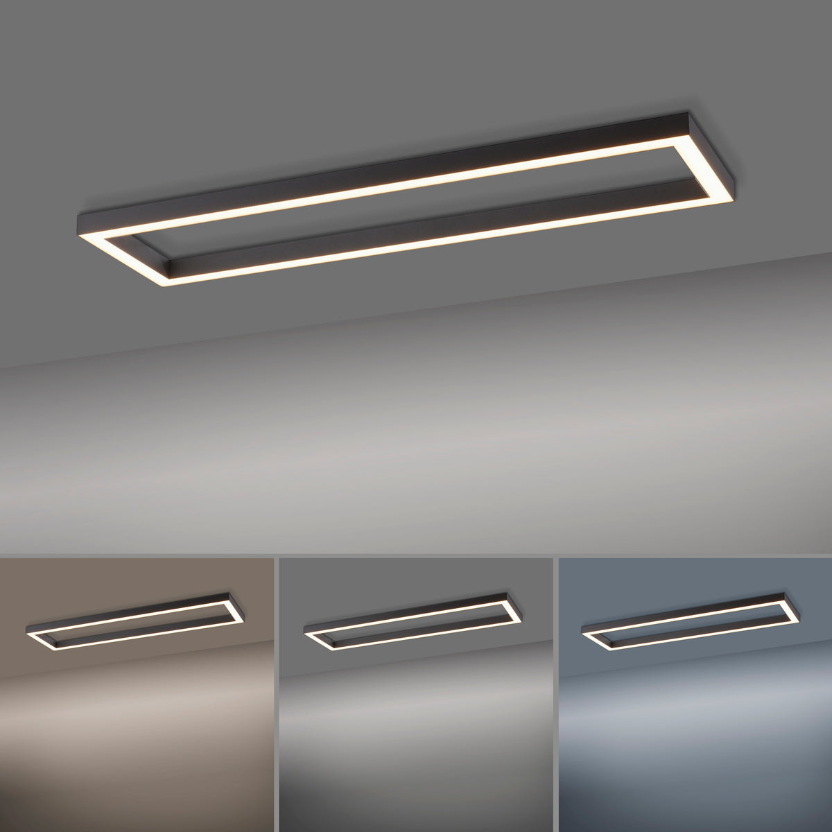 PURE Lines Square, Deckenleuchte, 1100x300x39