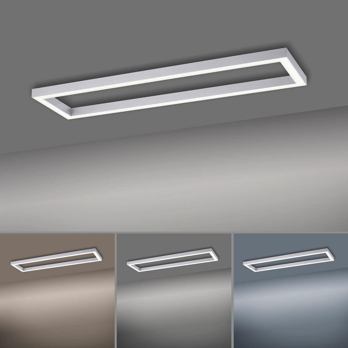 PURE Lines Square, Deckenleuchte, 1100x300x39
