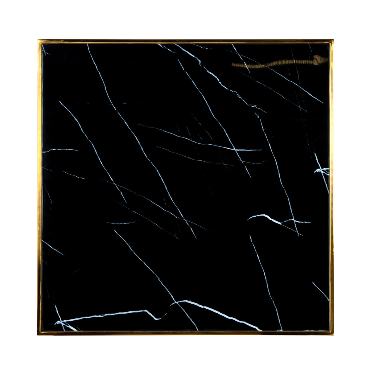 Bistro-Tisch Can Roca black/gold 70x70