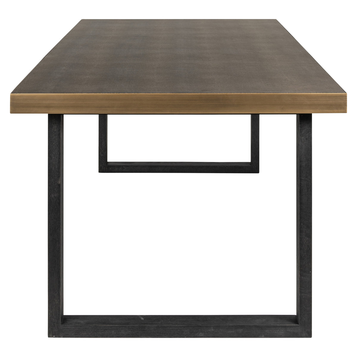 Esstisch Bloomville brass shagreen incl. glass top 200