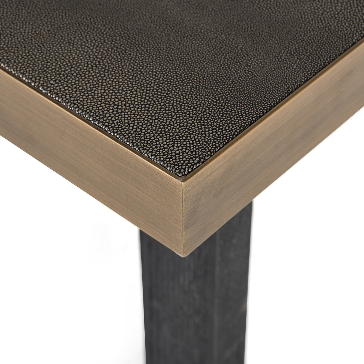 Esstisch Bloomville brass shagreen incl. glass top 230