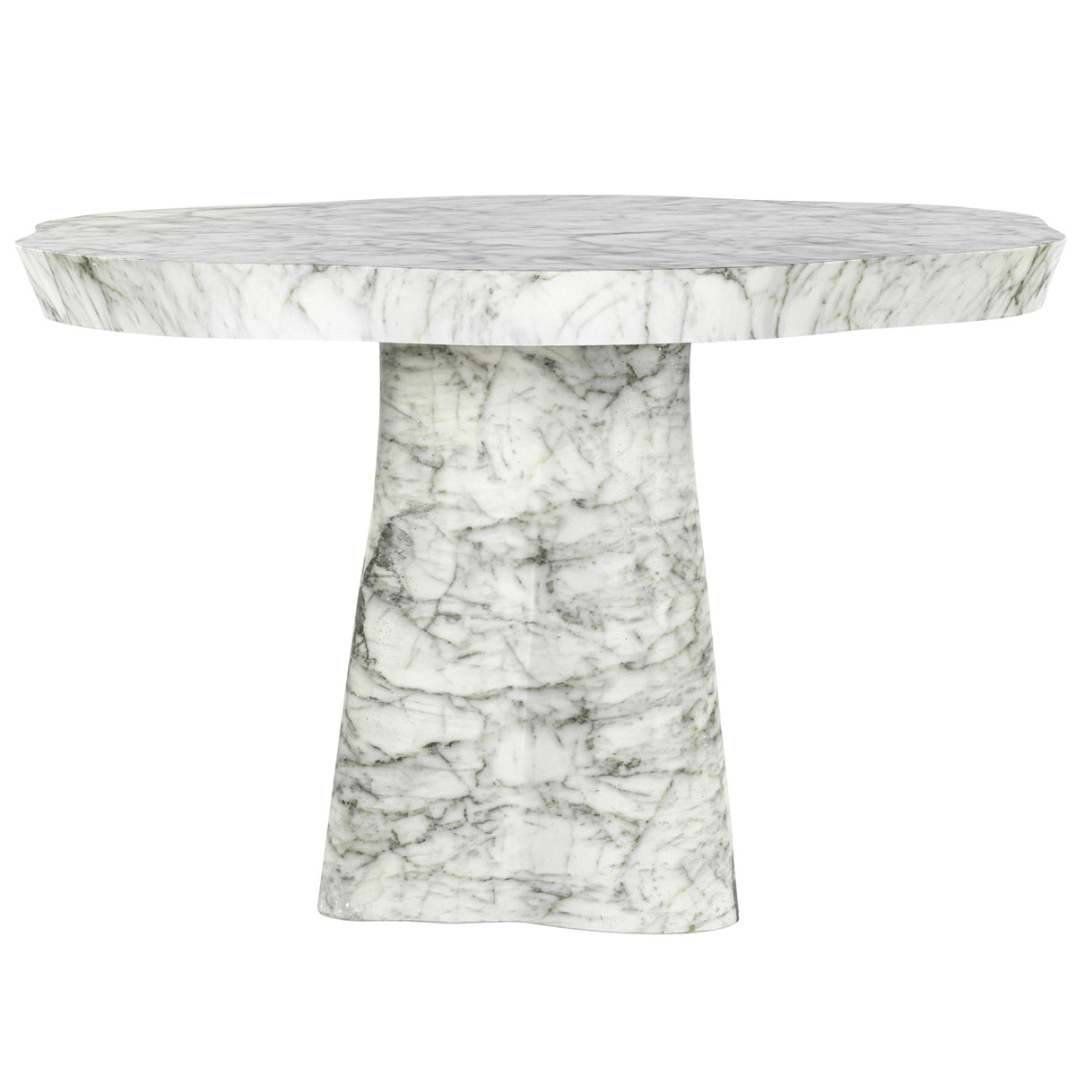 Outdoor Esstisch Rockyard white marble look 140Ø