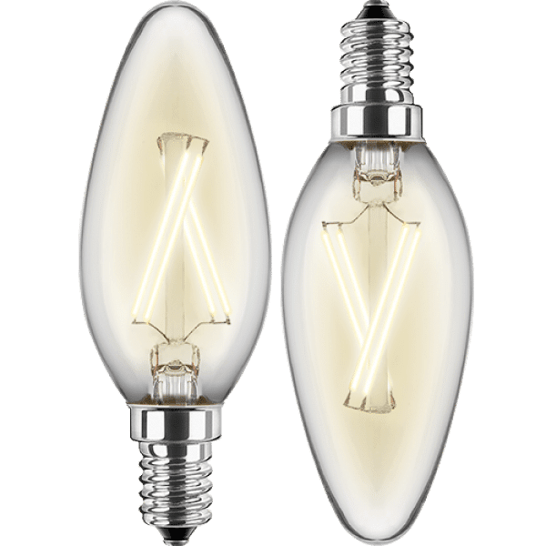 Leuchtmittel - Kerze 4,5W (≈40W) 2700K Ø3,5cm 2er Set