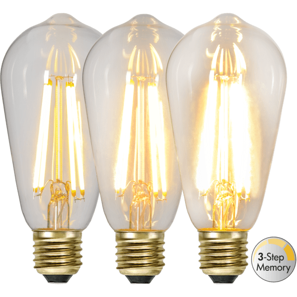 LED Kolben 6,5W 2100K Ø6,4cm 3-Step
