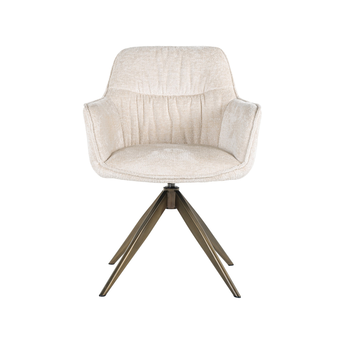 Esszimmerstuhl Aline white chenille swivel fire retardant