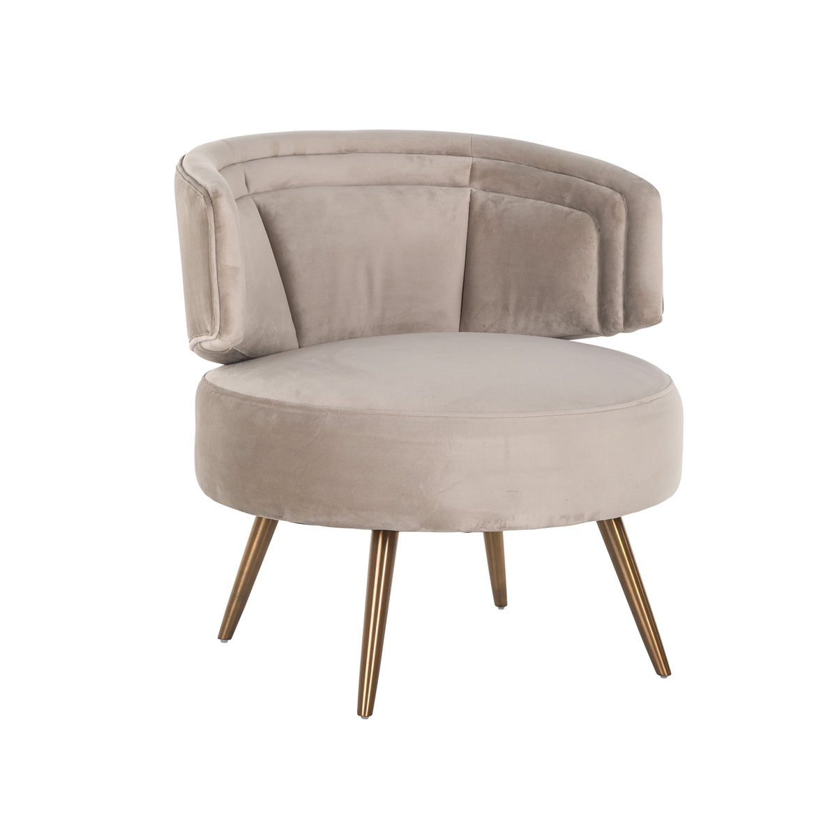 Lounge Stuhl Hazel khaki velvet fire retardant