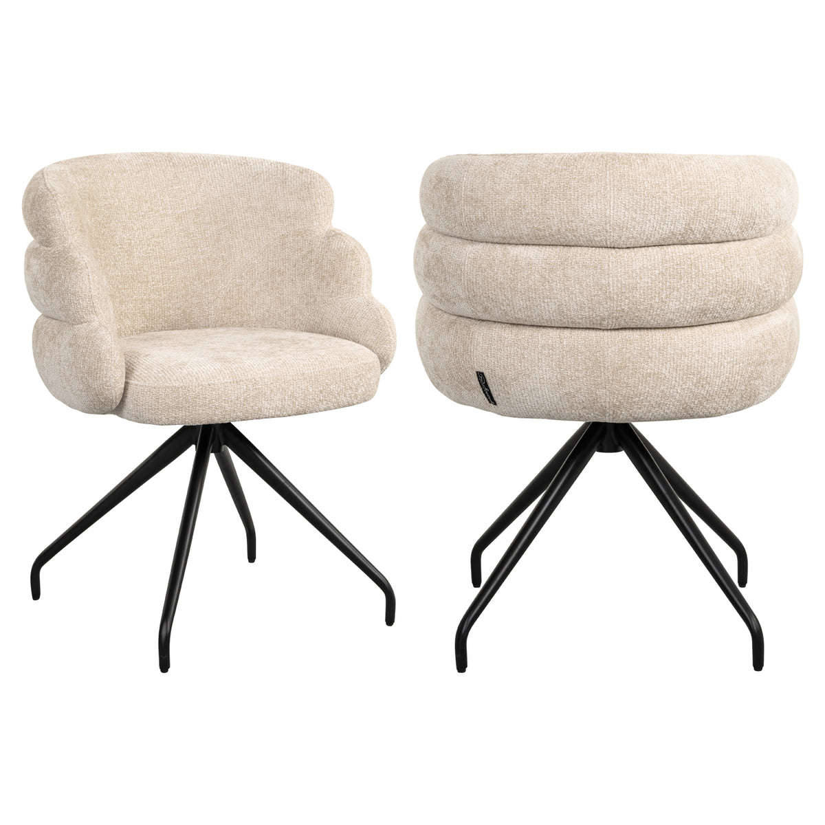 Esszimmerstuhl Kayla cream unicorn swivel