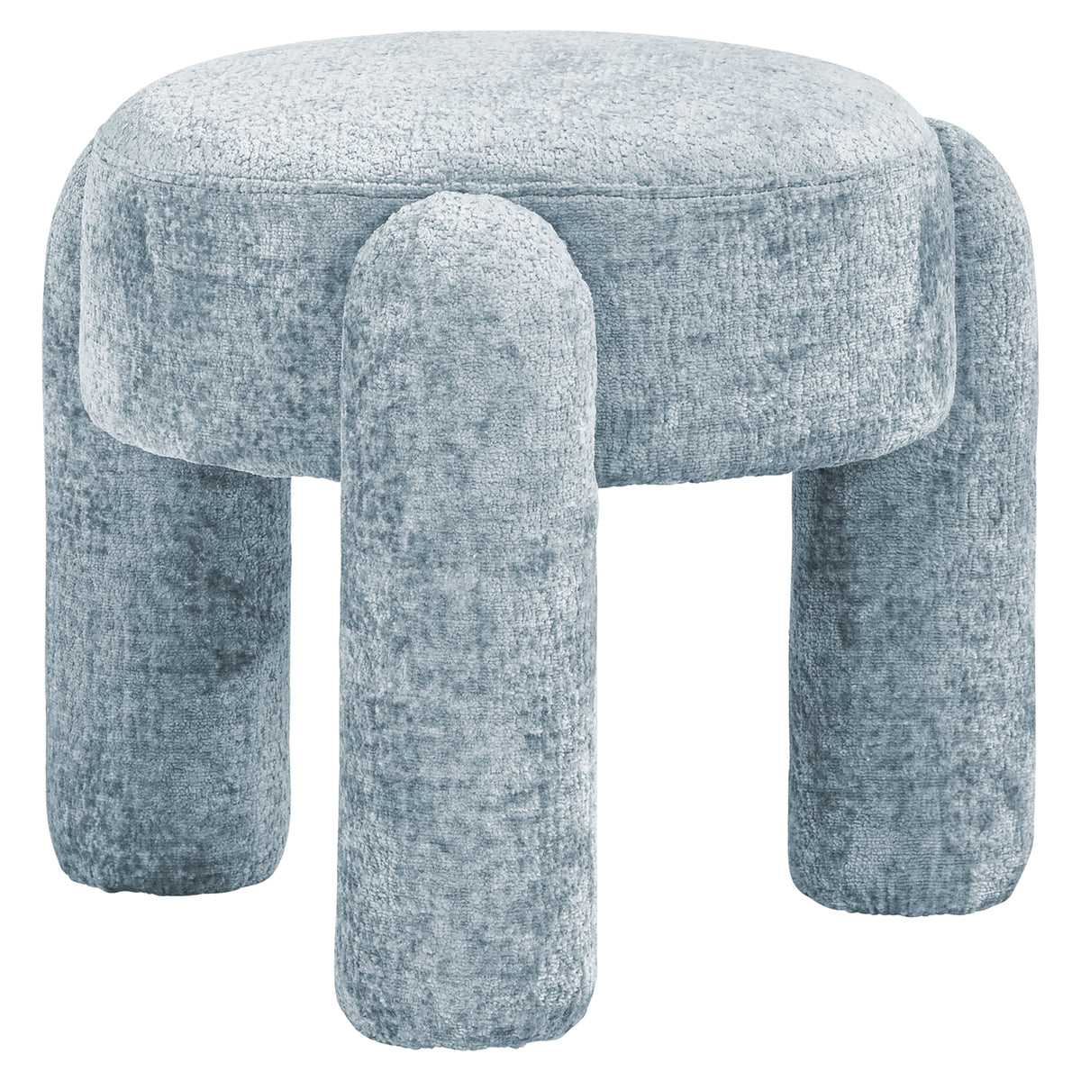 Hocker & Fußbank Holly light blue chenille
