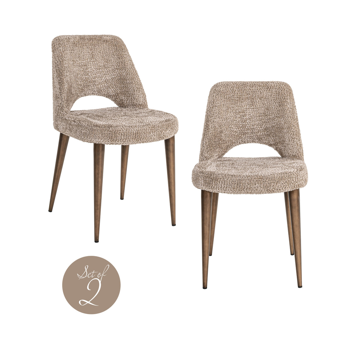 Esszimmerstuhl Delphine lovely nature fire retardant (Set of 2)