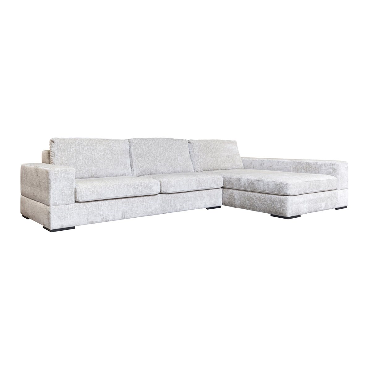 Sofa Pasha pearl island 3-seater + lounge right fully upholstered