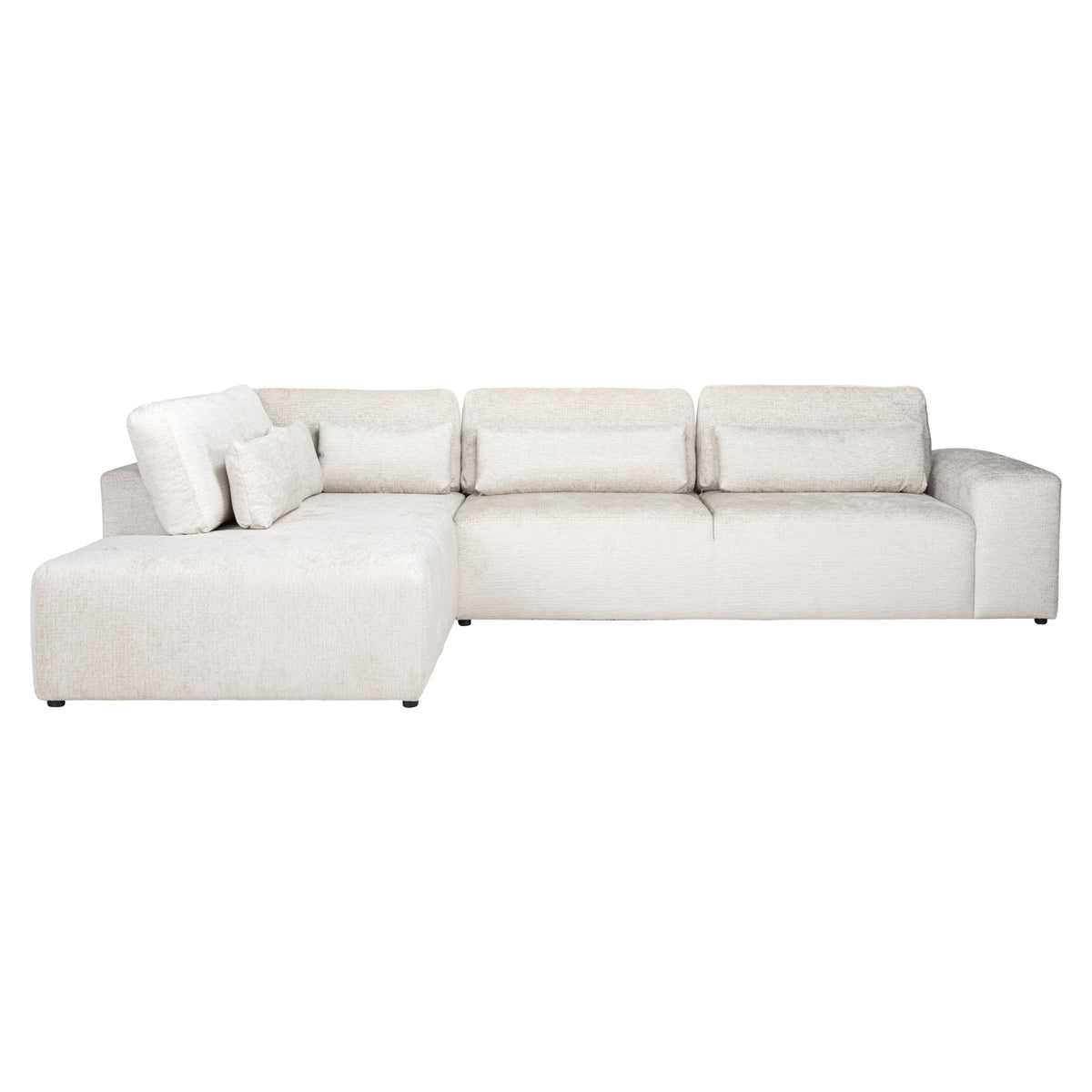 Sofa Lund cream fusion 3-seater + ottoman left