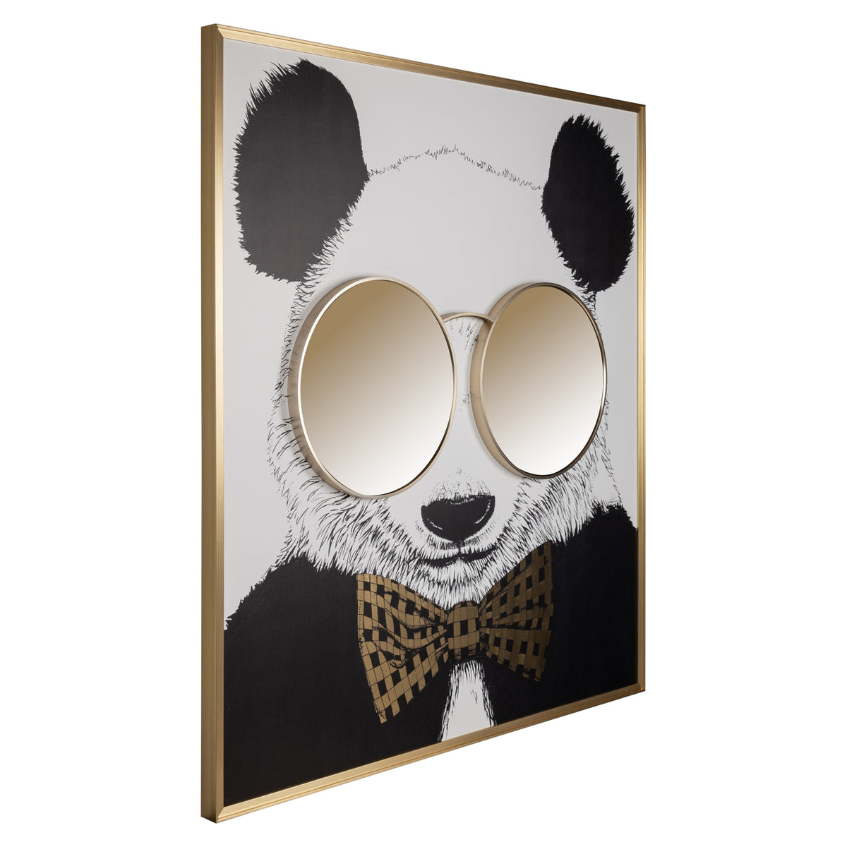 Wandkunst Panda black/gold