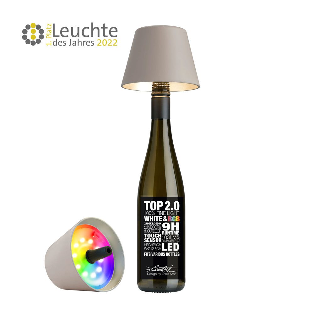 Flaschenaufsatz Akku - Top 2.0 RGBW