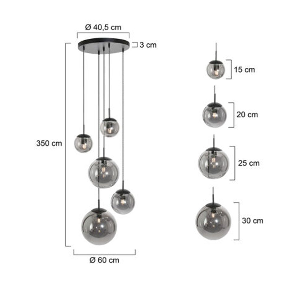 Pendelleuchte - Balloon 5er Rondell