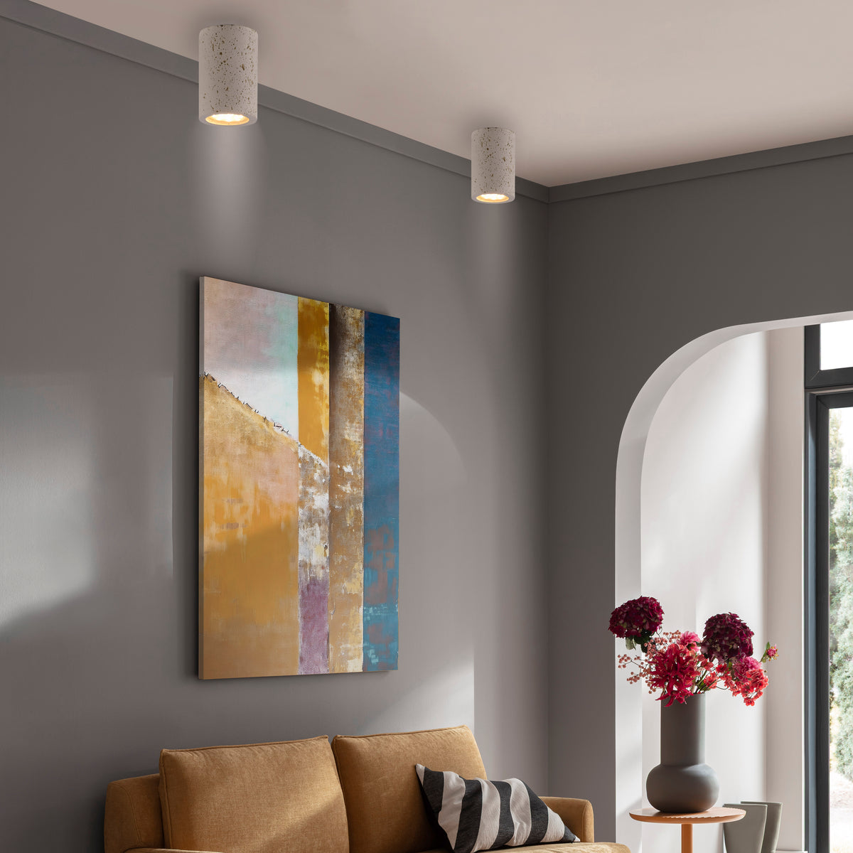 TRAVENTA, Deckenleuchte, 70x70x110x70