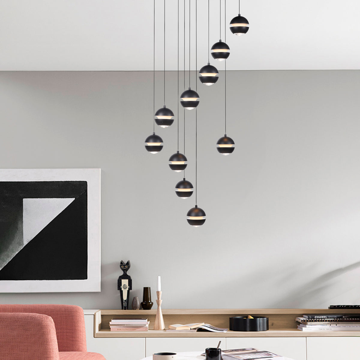 LINI, Pendelleuchte, 550x550x2200x550