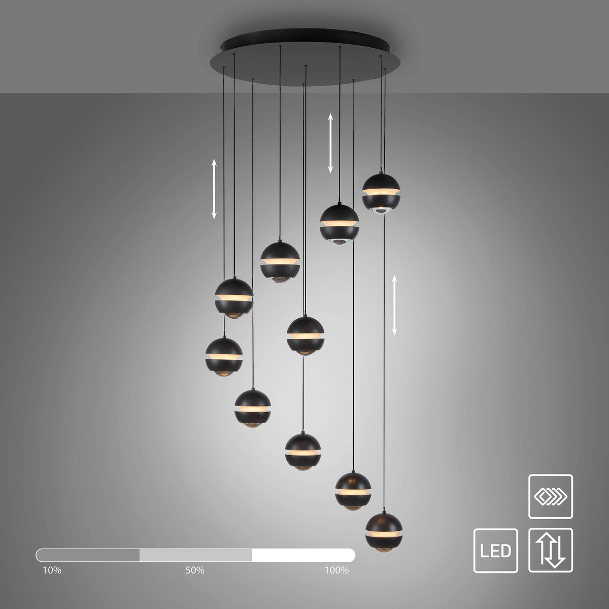 LINI, Pendelleuchte, 550x550x2200x550