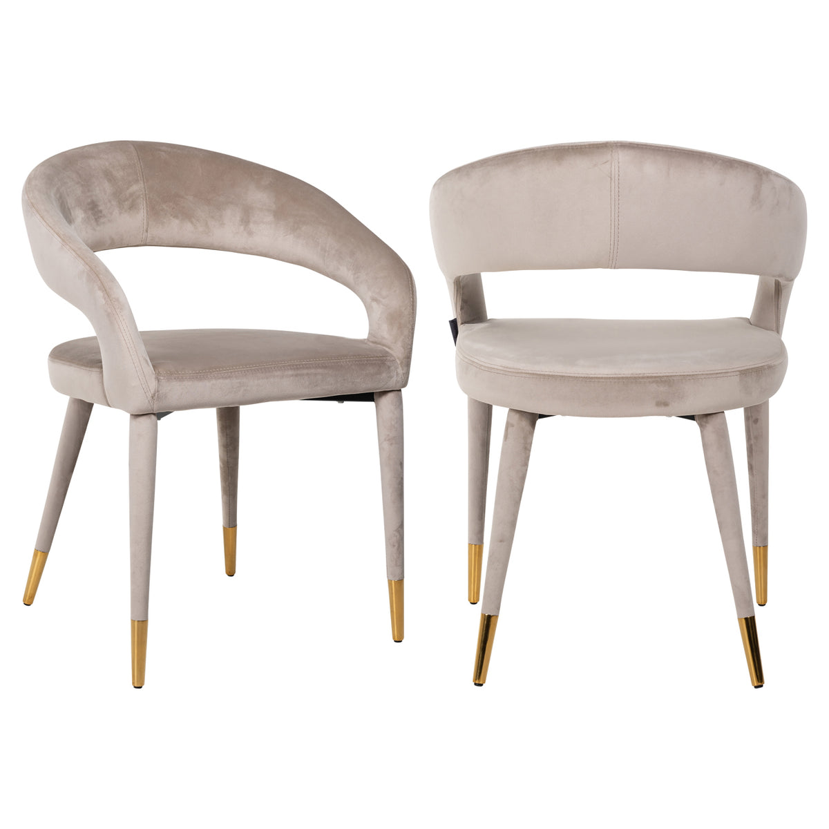 Esszimmerstuhl Gia khaki velvet fire retardant