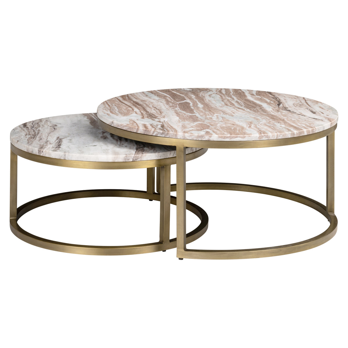 Couchtisch Bottega Blush beige (Set of 2)