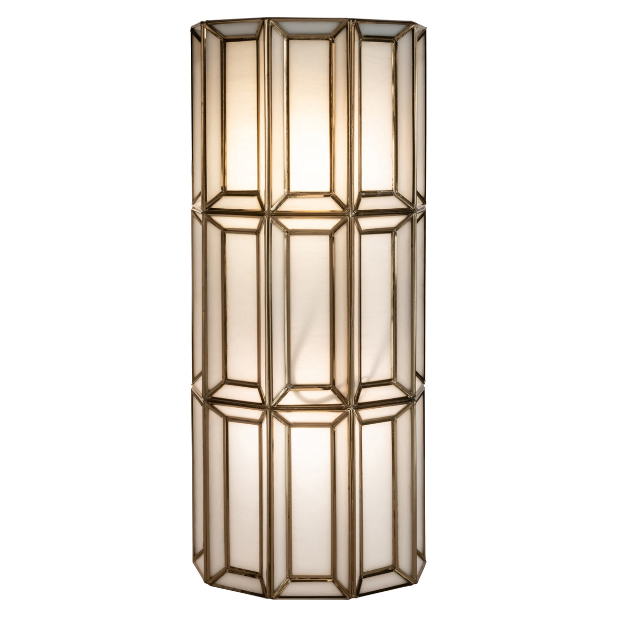 Wandlampe Opal brass antique