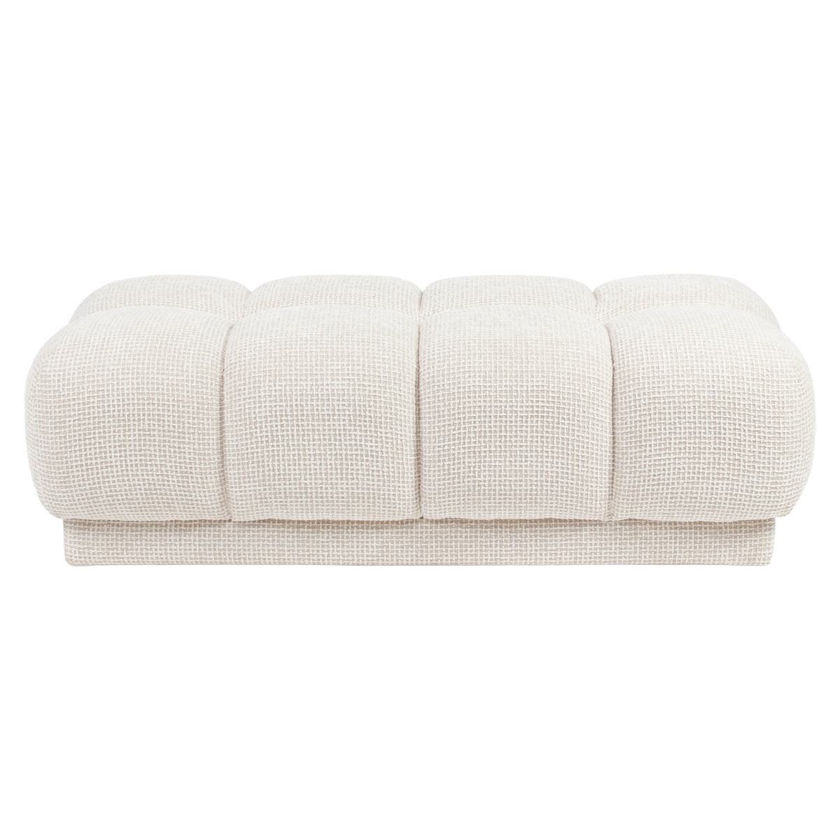 Hocker & Fußbank Noah beige blockweave