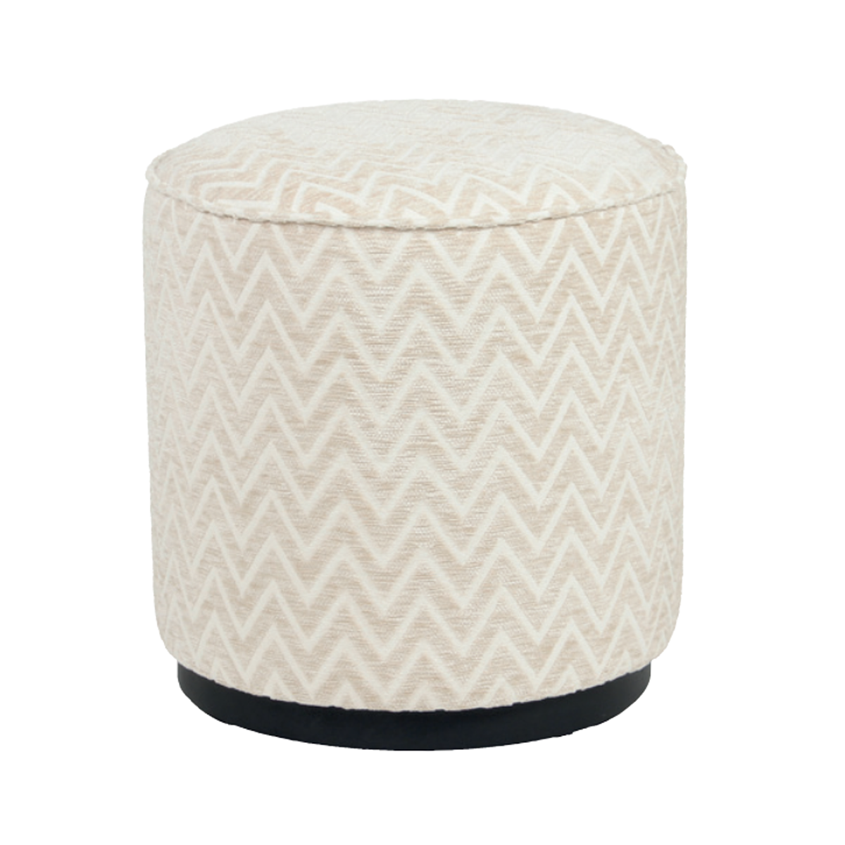Hocker & Fußbank Lexie beige chevron 45Ø