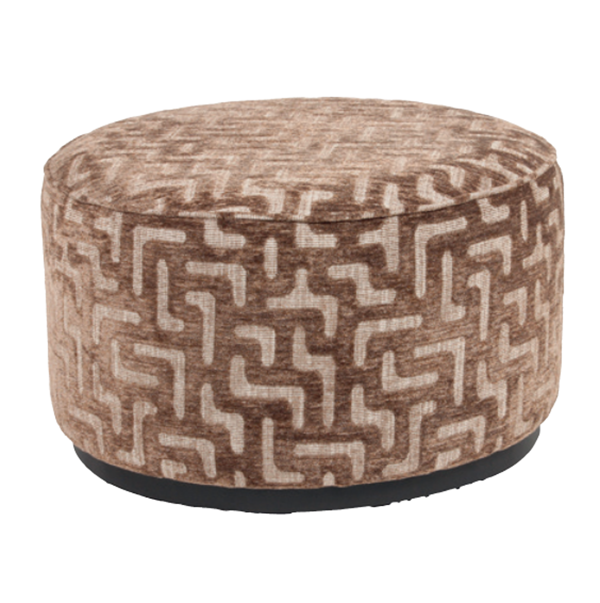 Hocker & Fußbank Lexie brown labyrinth 70Ø
