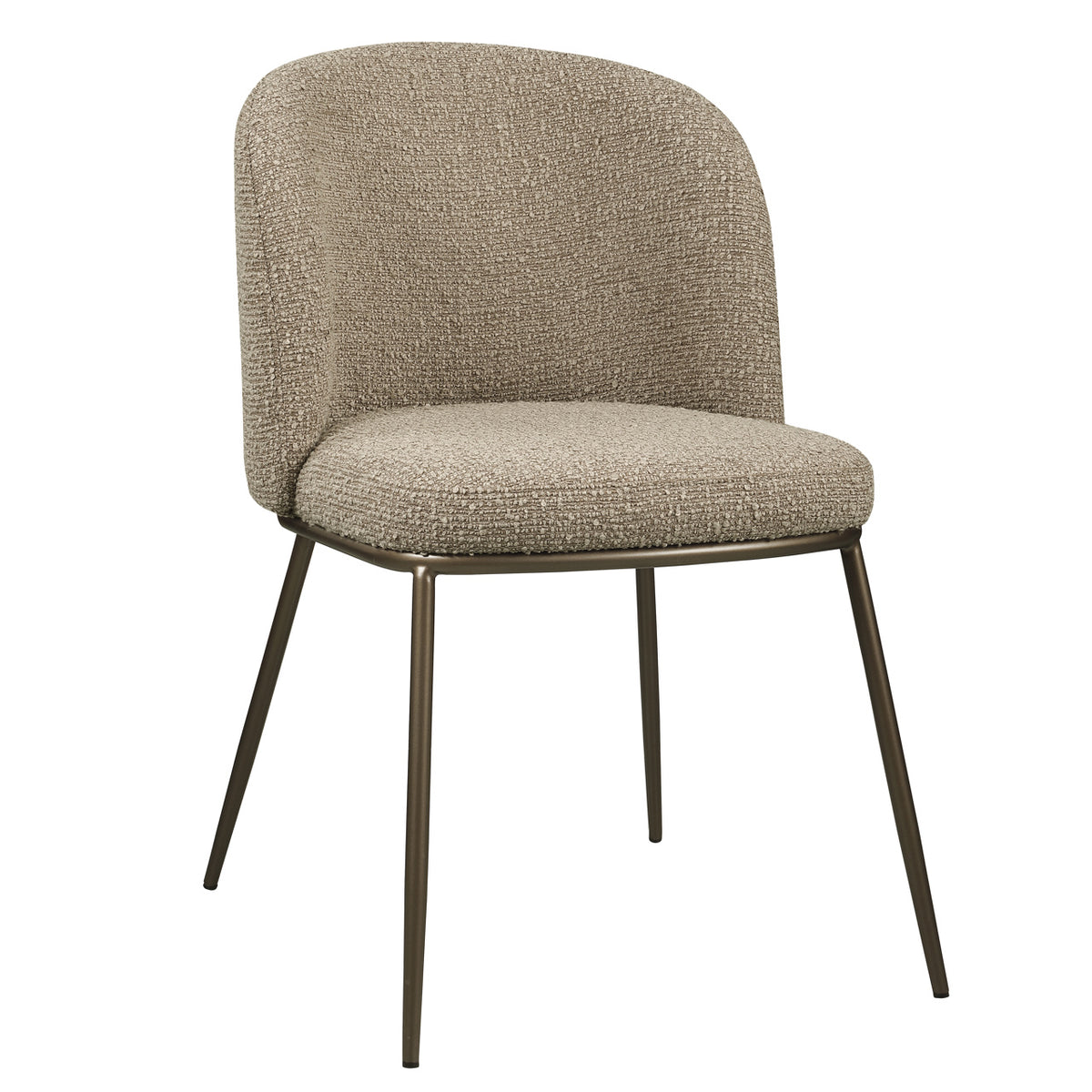 Esszimmerstuhl Elvi mocca chunky fire retardant (Set of 2)