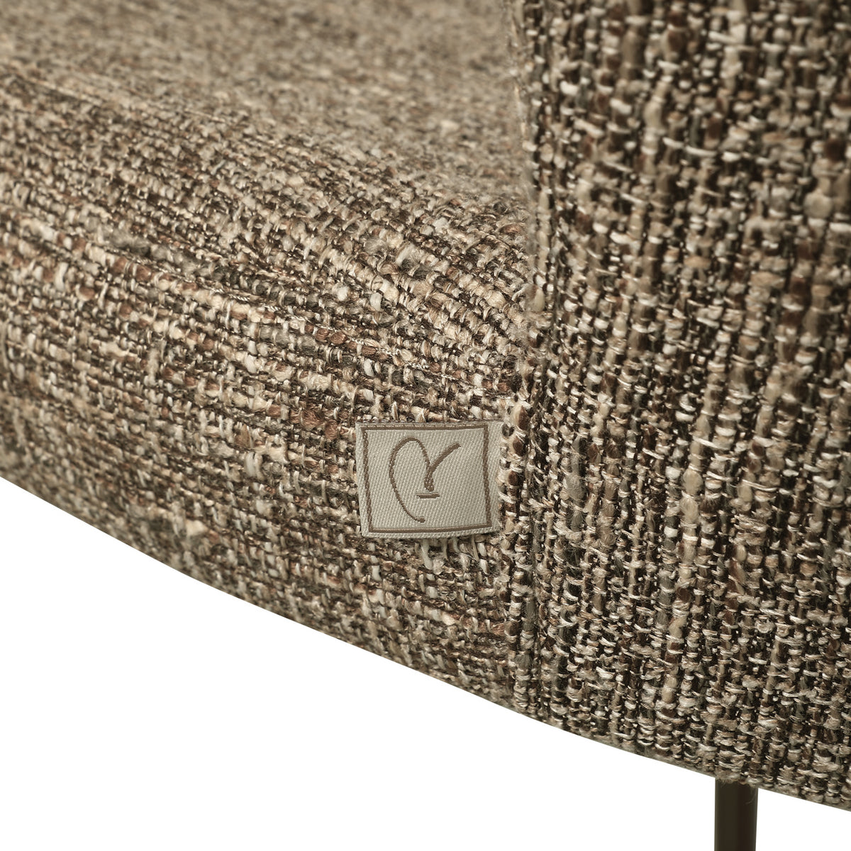 Thekenstuhl Odarby brown tweed fire retardant