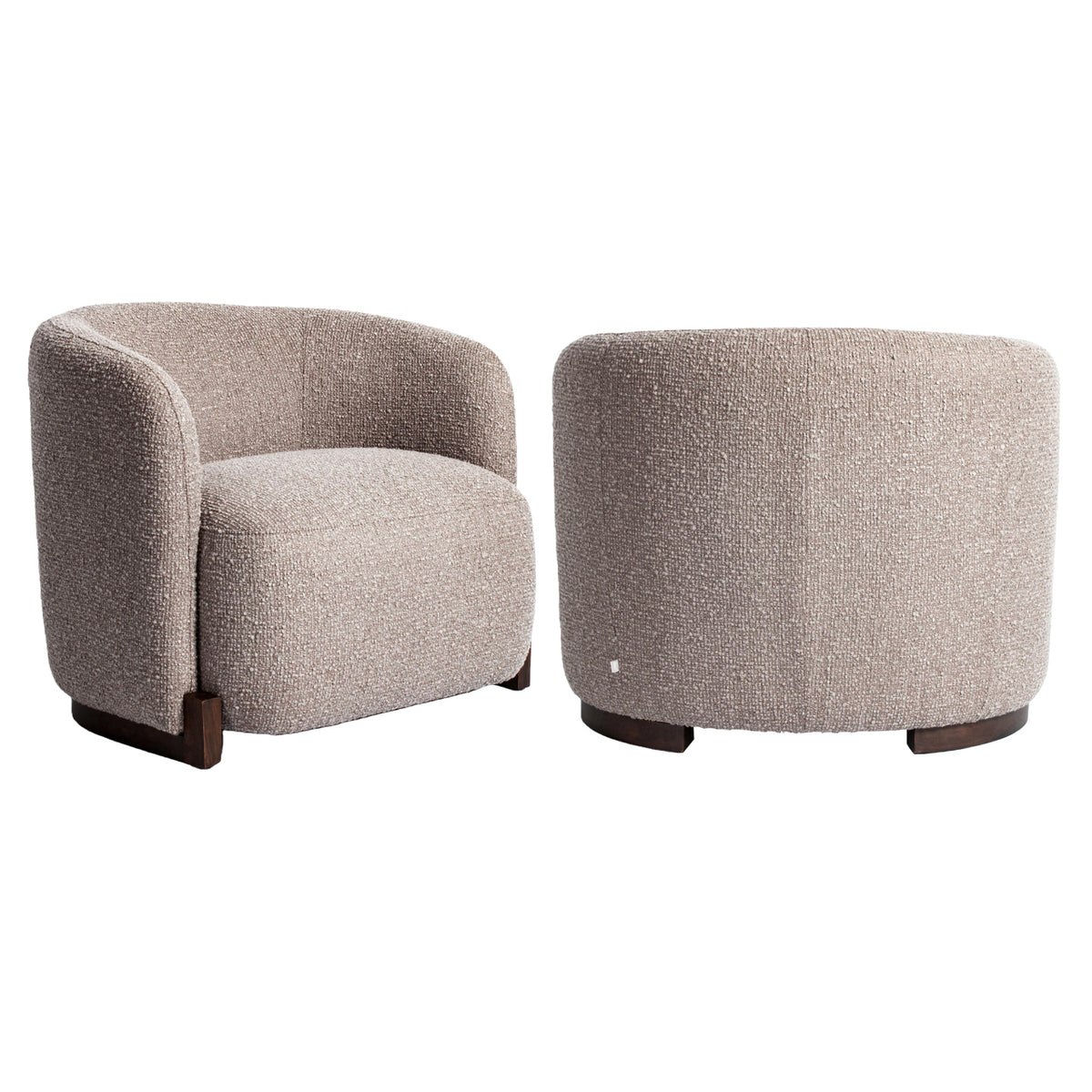 Lounge Stuhl Hannah mocca chunky fire retardant