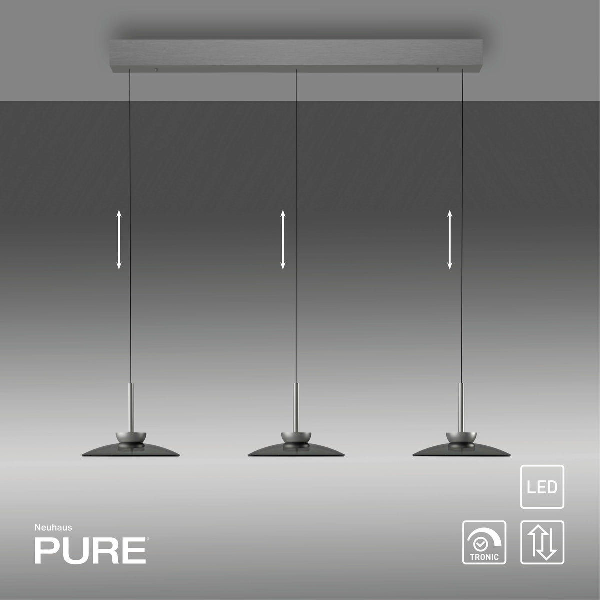 PURE Moon, Pendelleuchte, 1400x320x1800