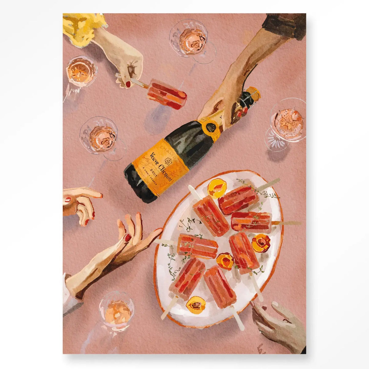 Wandbild - Champagne and Icecreams