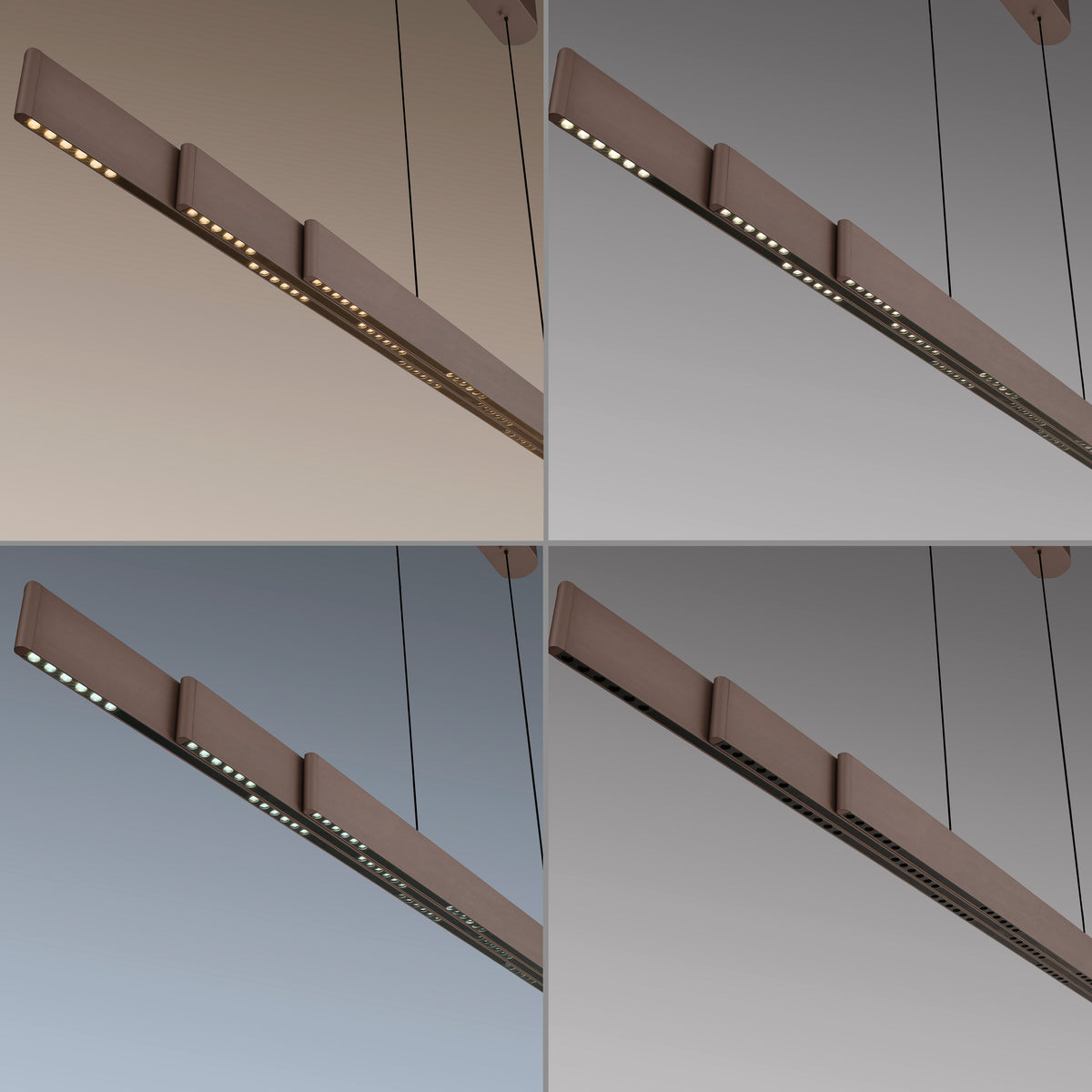 PURE E-Elevea, Pendelleuchte, 2400x85x2400