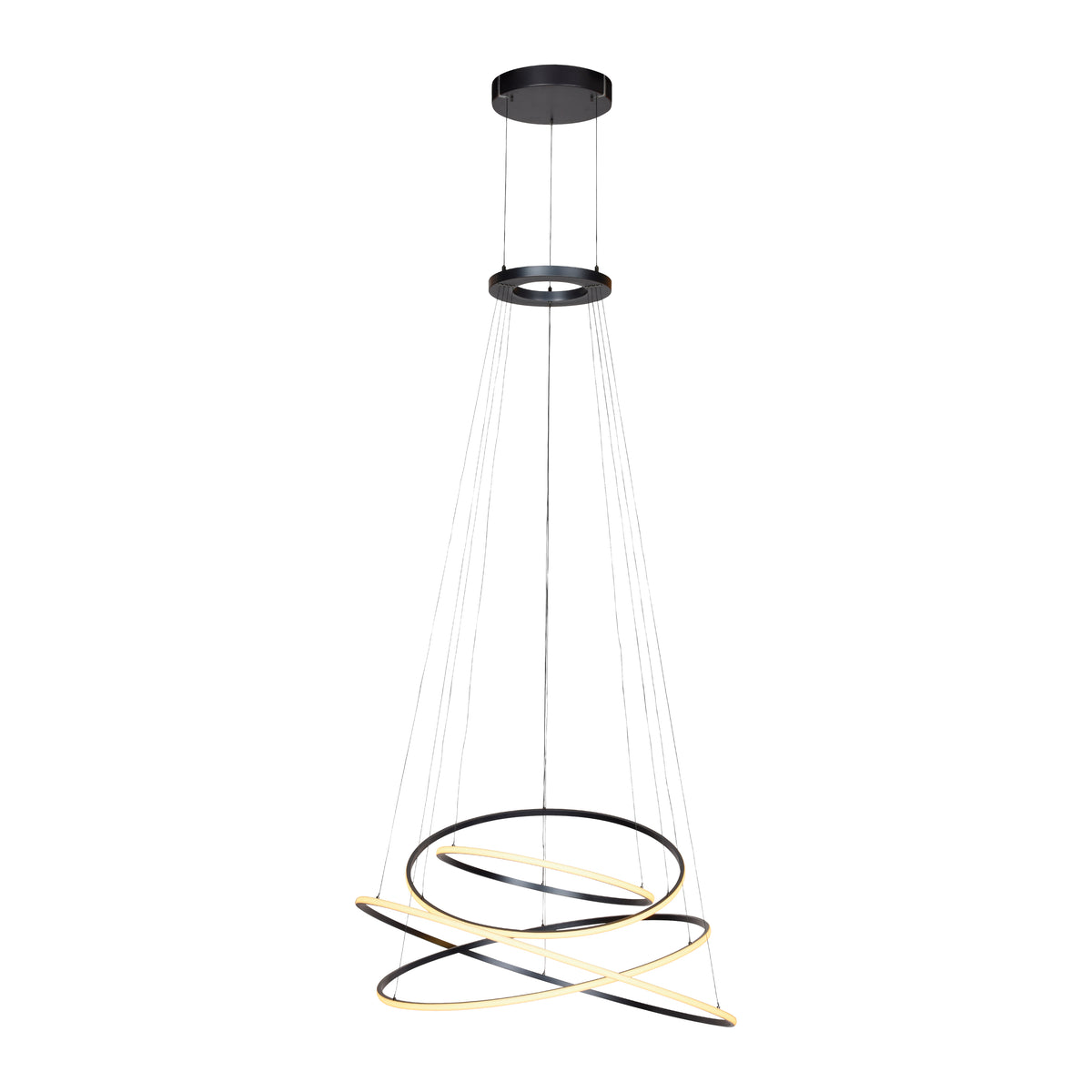 PURE E-Flying Rings, Pendelleuchte, 1100x1100x6000x1100