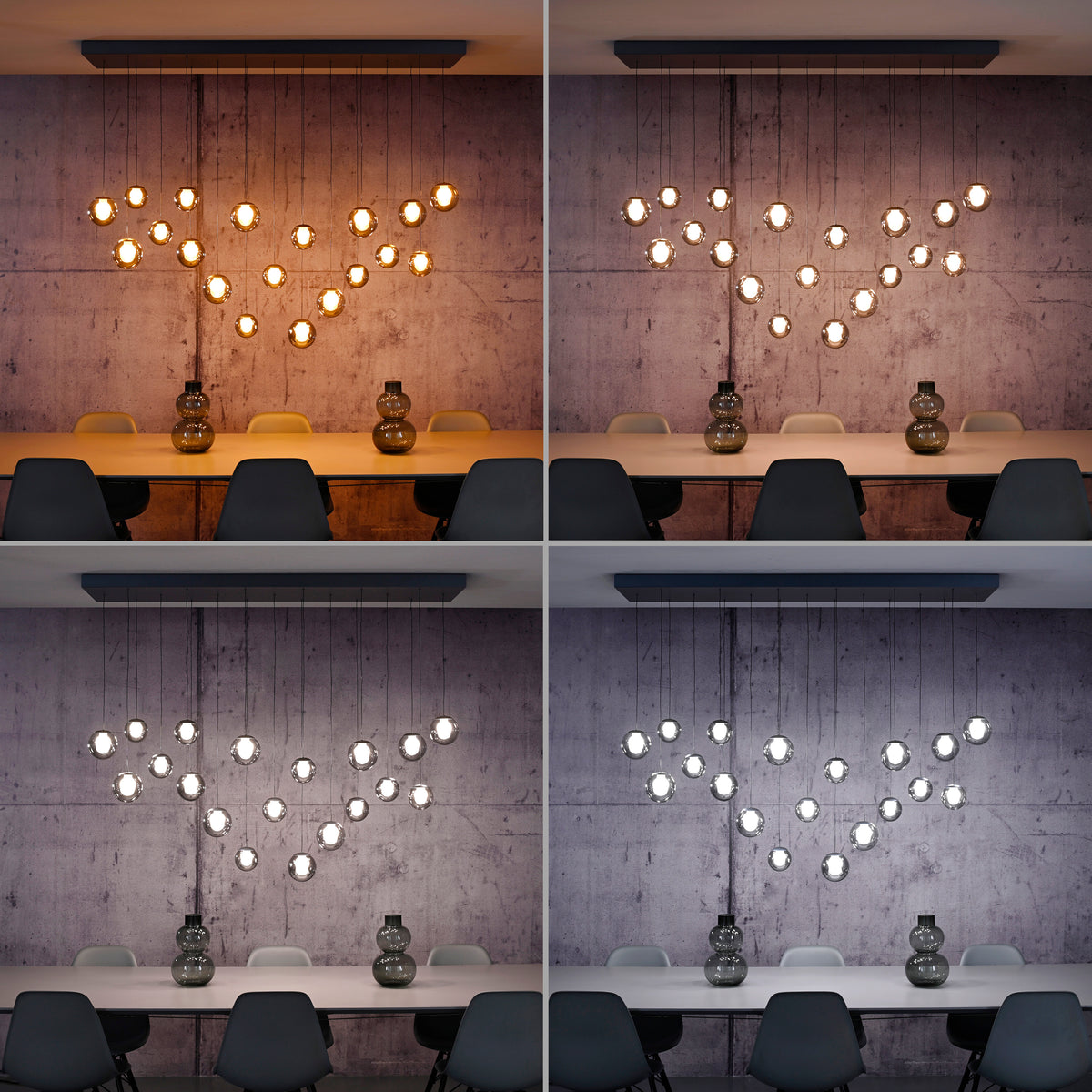 PURE Popup, Pendelleuchte, 1500x400x1800